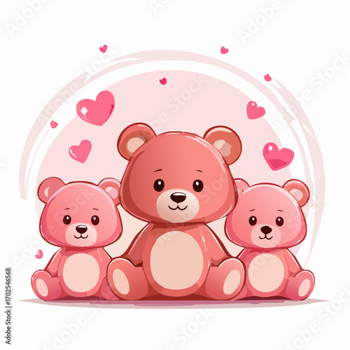 Hintergrund pinke Teddys