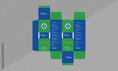Medicine box package design layout