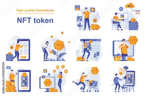 NFT Token Digital Art Illustration Collection