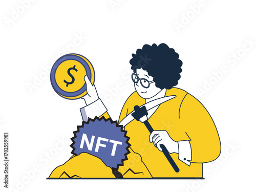 Digital Gold Rush Concept of NFT Wealth Creation