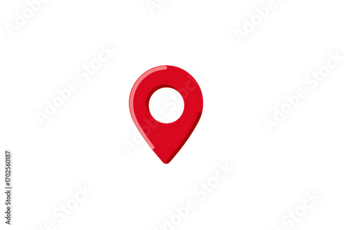 Free Download Red location marker icon on black background.  Simple, digital, graphic - GFXLoad