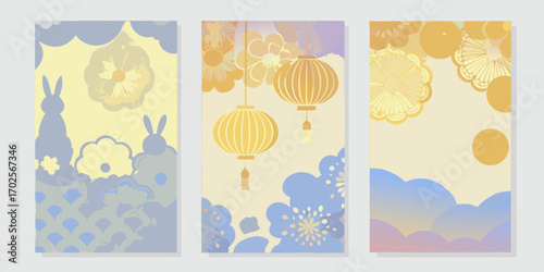 Colorful Abstract Fashon Illustration with Woman and Patterns
