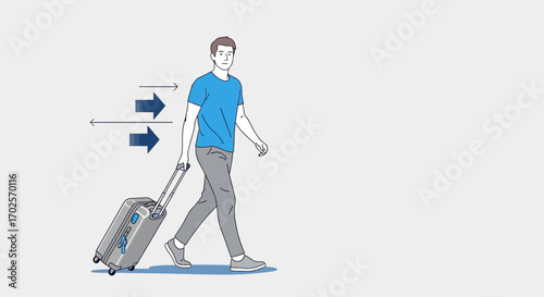 Person Journeying With Suitcase Symbolizing Travel, Adventure, And Movement Towards Destinations