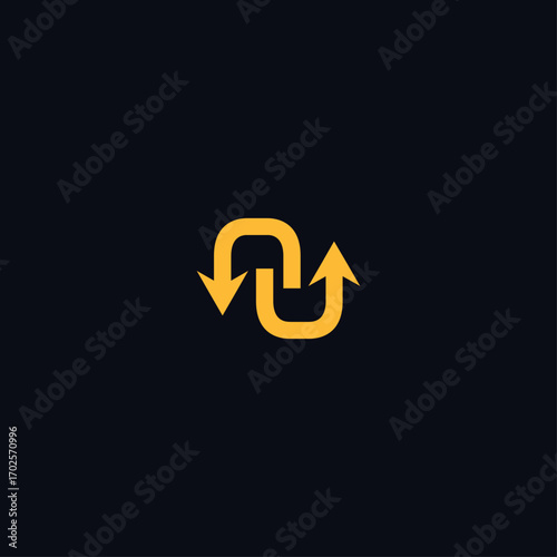 Repeat icon logo flat vector design