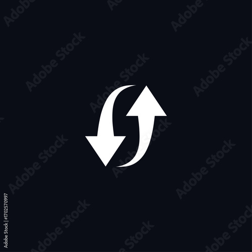 Repeat icon logo flat vector design