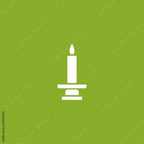 Candle icon logo flat vector design