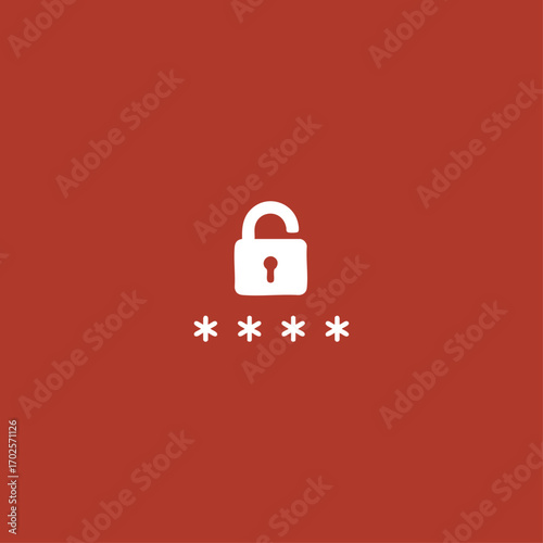 Security icon logo flat vector design