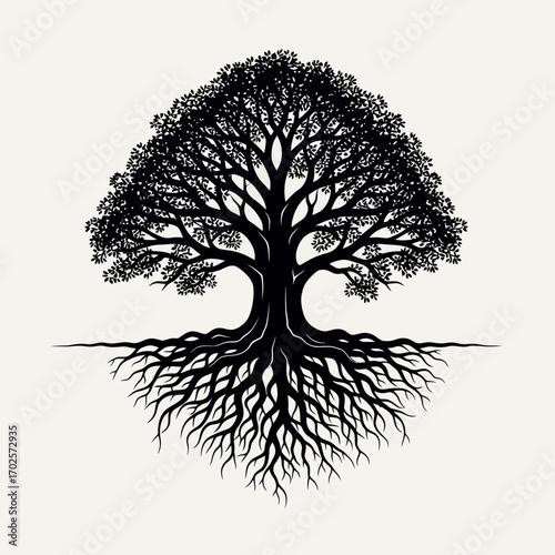 vector tree silhouette