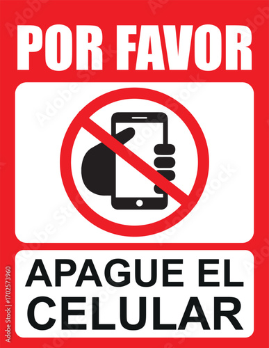 Rotulo para imprimir apagar el celular