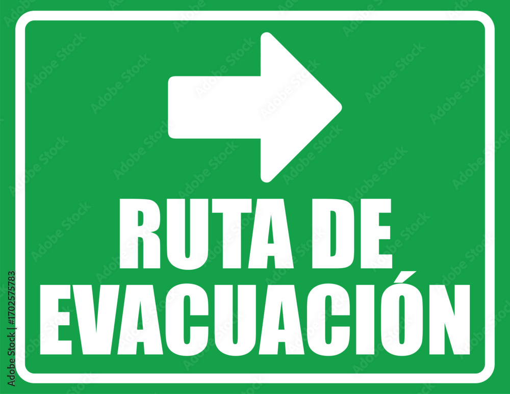 Ταπετσαρία Rotulo para imprimir ruta de evacuación
