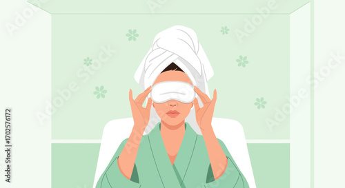 Relaxation Sanctuary with Eye Mask: A Moment of Serene Tranquility