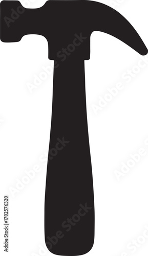 Silhouette hammer icon vector isolated design for tool, construction, repair, and graphic use