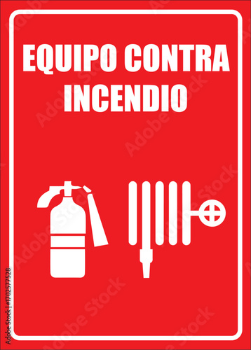 Rotulación de extintor señal advertencia