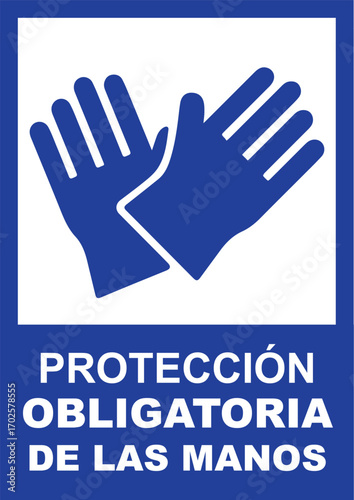 rótulo para imprimir uso obligatorio los guantes