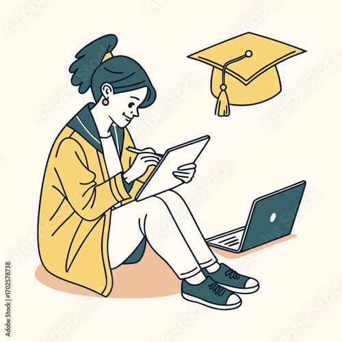 Education and Learning Vectors — Minimal Pastel Illustrations of Study and Teaching