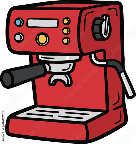 Espresso machine vector illustration 