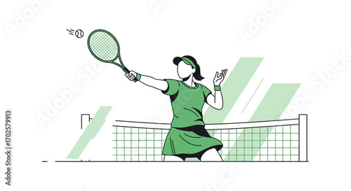 Tennis Player Serving Ball On Court During A Tournament Game Action In Progress Forever