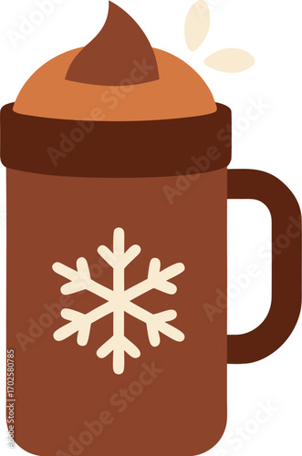 Warm Cozy Hot Chocolate Mug Winter Drink