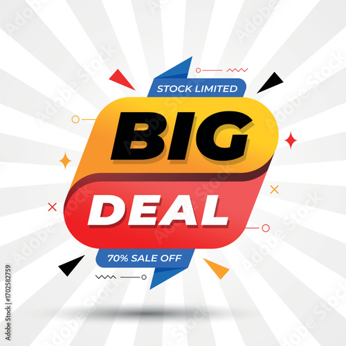 Big Deal Sale 70 Off Promotional banner