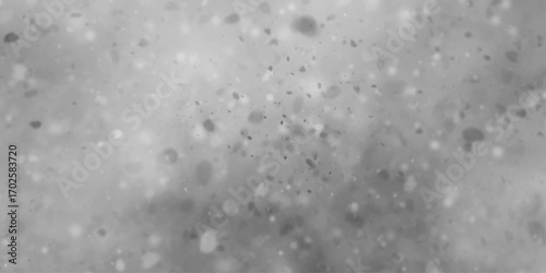 Abstract grayscale depiction of a cosmic nebula, snowfall bokeh background, abstract black snowflake background, Snow realistic falling on black background .