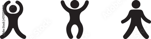 Silhouettes of People in Various Poses Yoga, Exercise, and Active Lifestyles Illustrated