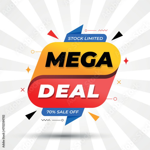 Mega Deal with 70 off Promotional Banner