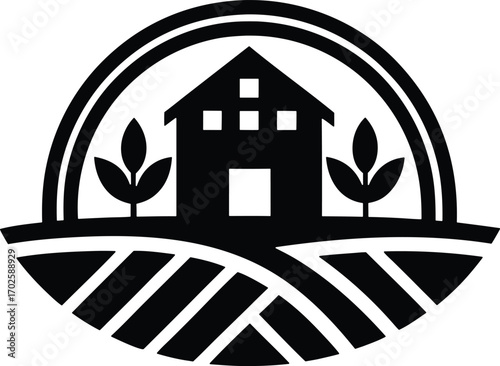 Eco farming vector icon.