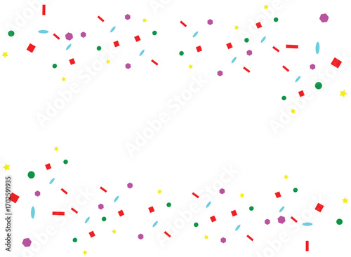 Colorful Confetti Abstract Pattern , Dense colorful confetti abstract pattern on white, party and celebration background design.