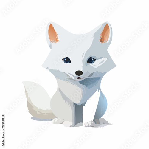 3D niedlicher Polarfuchs