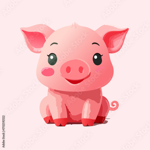 3D niedliches Ferkel