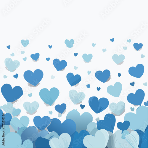 Hintergrund blaue Herzen