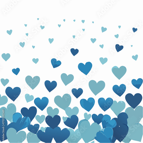 Hintergrund blaue Herzen