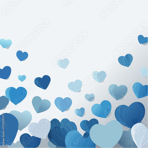 Hintergrund blaue Herzen