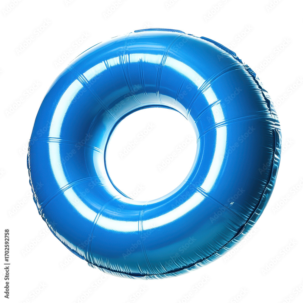 Naklejka premium Blue swimming ring isolated on transparent background