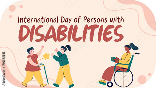 International Day of Persons with Disabilities celebration with people and wheelchair disability accessibility