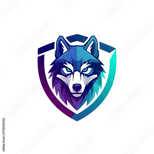 wolf head vector
