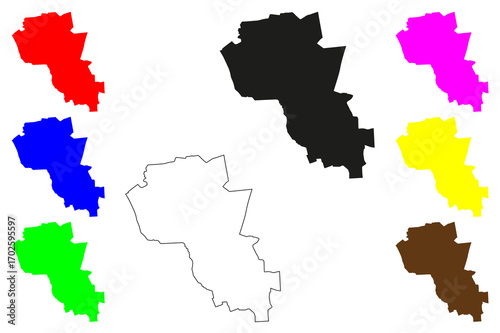 Alor Setar city (Malaysia) map vector illustration, scribble sketch Bandaraya Alor Setar map