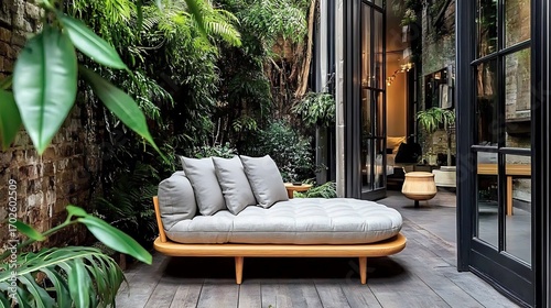 Beautiful Apartment, Sofa, Chair, Dining Table wall Mockup Interior design of modern living room