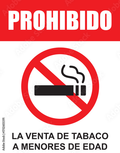 Prohibido la venta de tabaco a menores de edad