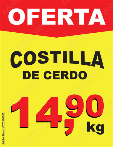Cartel imprimir oferta supermercado