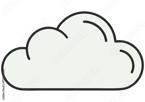 Stylized cloud with rain on a bright yellow background, vector illustration 