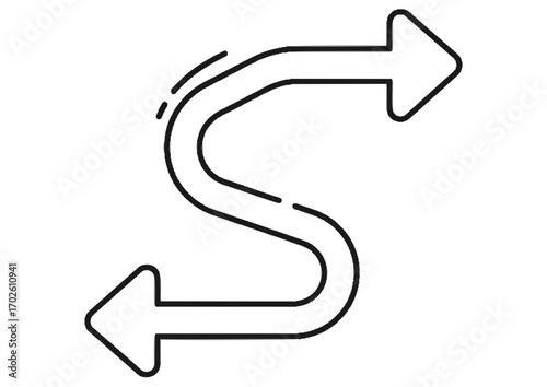 Road illustration with creative doodles and copy space
