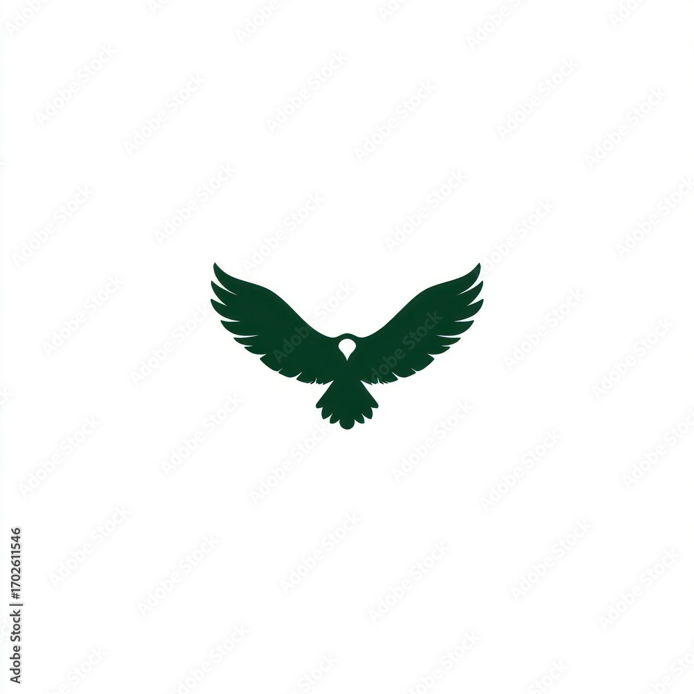 Obraz premium Eagle silhouette flight design