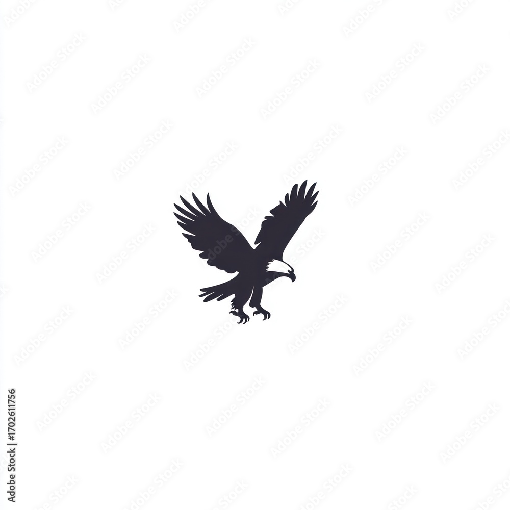 Obraz premium Eagle silhouette flight