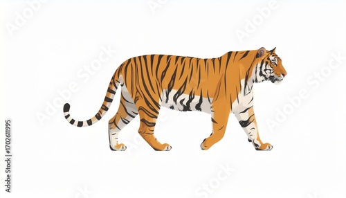 tiger isolated on white background