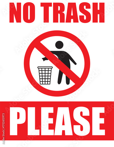 Sign for commercial establishment indicating no littering