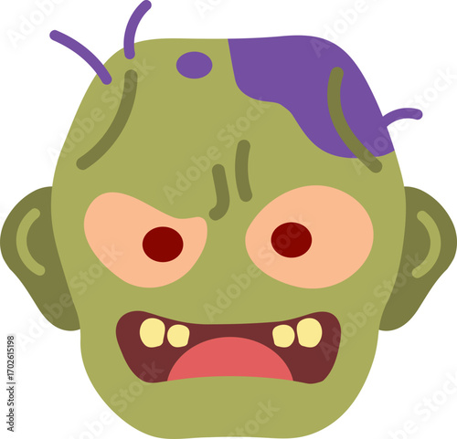 the face of a zombie