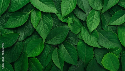 Lush green leaves tightly packed