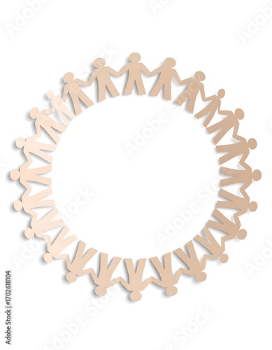 Circle of paper people