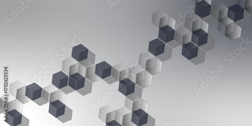 Digital technology background. Abstract hexagons background with lines and dot. Abstract background with hexagon, modern abstract vector polygonal pattern. Surface polygon pattern with glowing hexagon